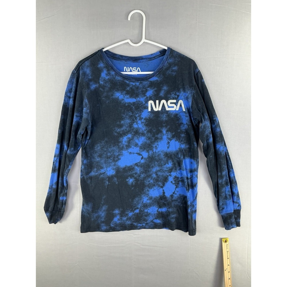 Men's Hyperspace NASA Shirt Tie Dye Long Sleeve Graphic Tee Size Small Shuttle